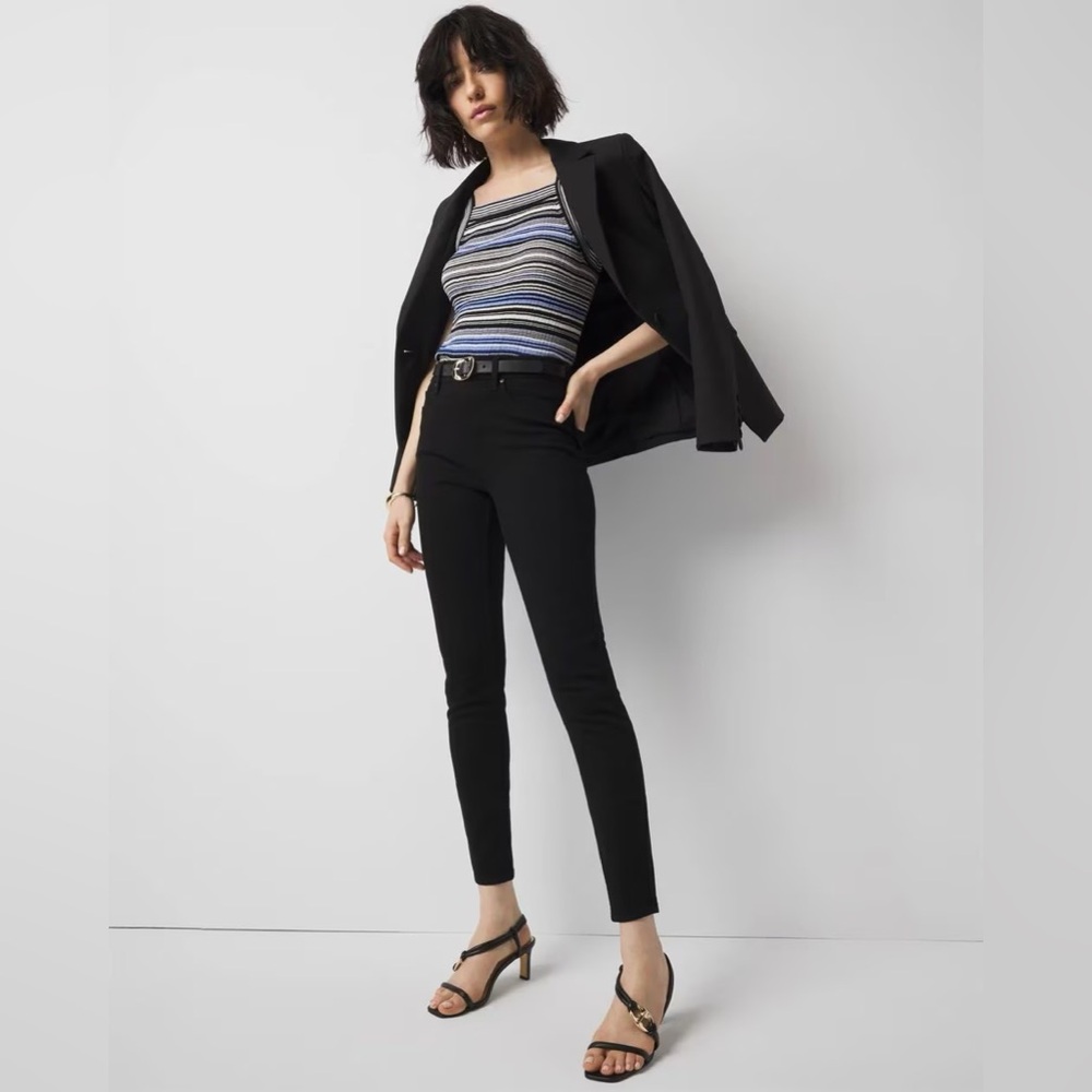 White House Black Market high rise sculpt skinny ankle jeans